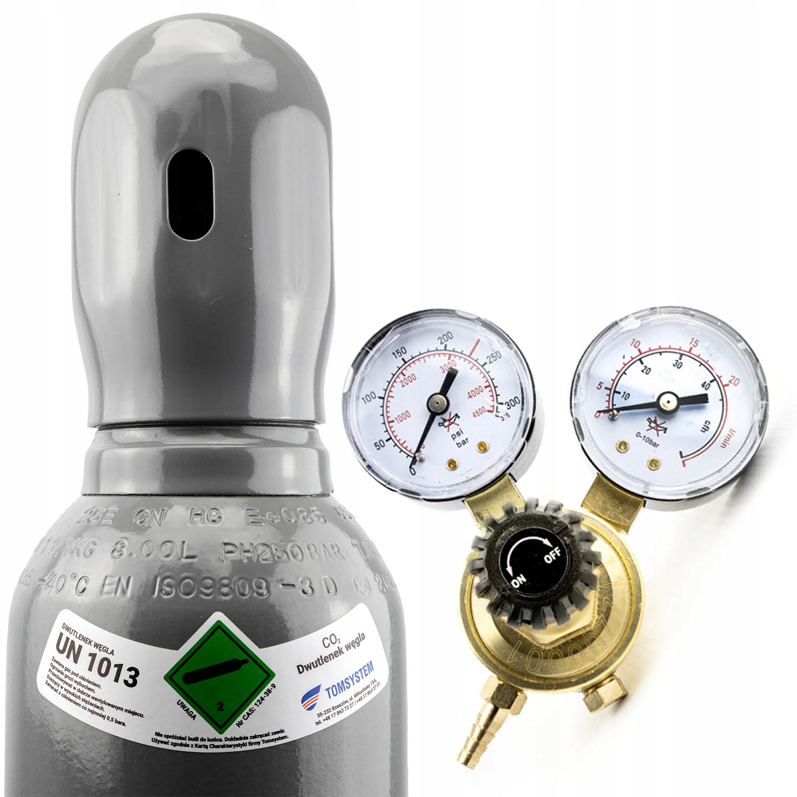 SET - OXID UHLIČITÝ CO2 8L PLNÝ VALEC + REDUKTOR